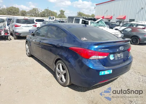 2013 Hyundai Elantra Limited from USA, damaged, VIN KMHDH4AE0DU696087